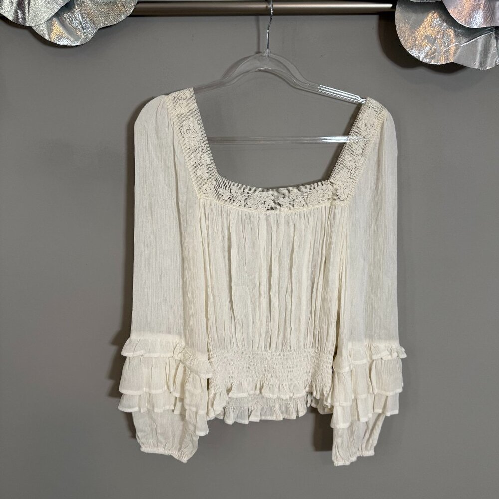 White Festival Top NWOT